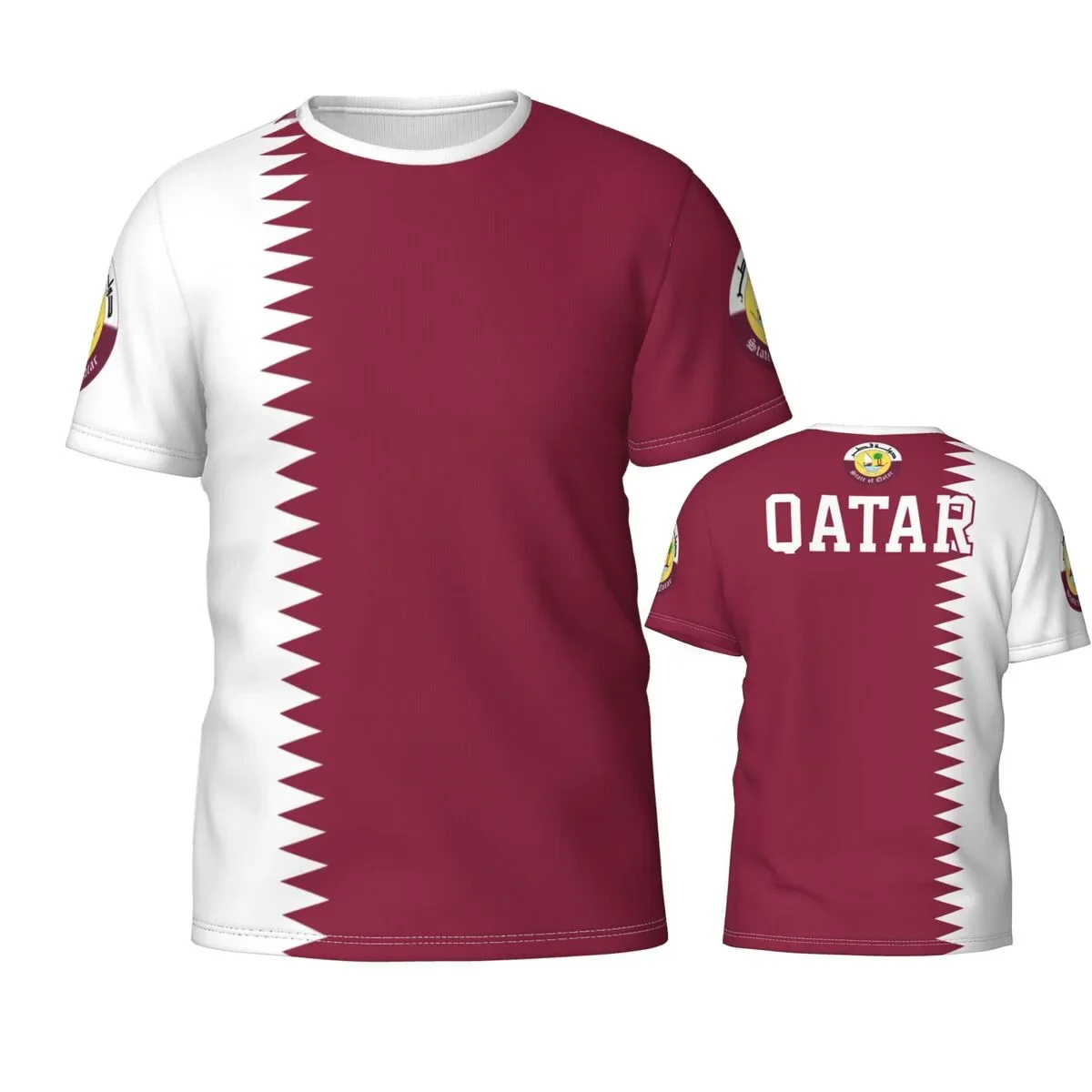 Summer Clothing Wholesale - Qatar Vlag Embleem Grafisch T-Shirt Voor