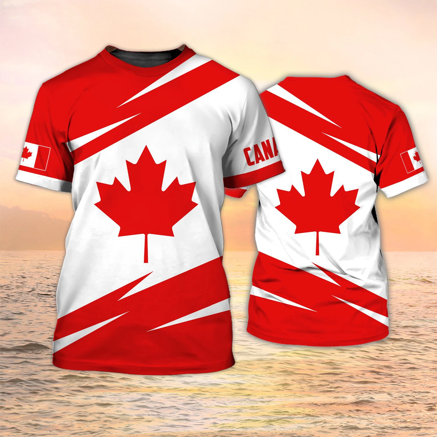 Summer Clothing Women Canada - Canada Vlag 3D Print T-shirts Zomer