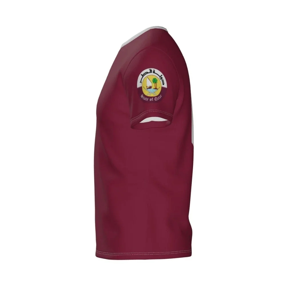 Qatar Vlag Embleem Grafisch T- - Summer Clothing Wholesale recensie en prijs
