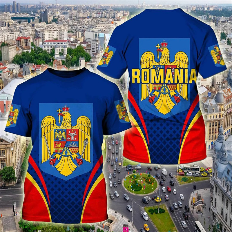Roemenië Vlag Grafisch T-Shirt - Summer Clothing Wholesale recensie en prijs